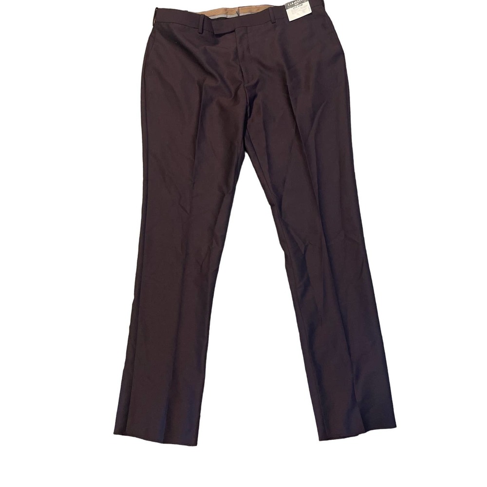 Mens CARAVELLI Slim Purple Dress Slacks sz 40W 35L NWT‎